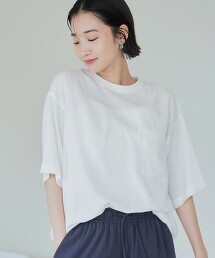 接觸冷感 五分袖T恤罩衫