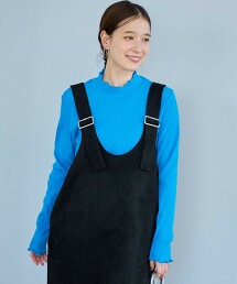 捲邊高領長袖T恤