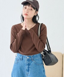 【經典款】波浪捲邊圓領長T恤