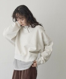 【Feel Soft】短版雙面微刷毛圓領衛衣