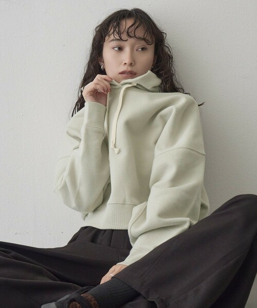 【Feel Soft】短版雙面微刷毛連帽上衣
