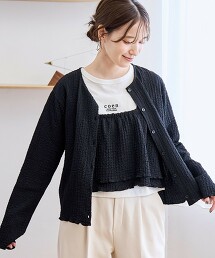 【成套商品】爆米花吊帶背心＆開襟衫 多WAY套組