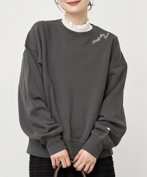 愛心刺繡毛圈布上衣