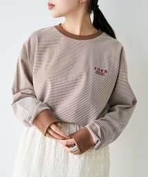 coen LOGO刺繡長袖T恤