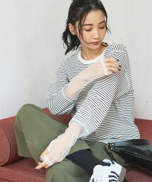 網紗拼接長袖T恤