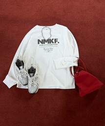 運動風LOGO拼色印花長袖T恤