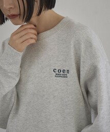 coen LOGO刺繡棉混尼龍裏毛衛衣