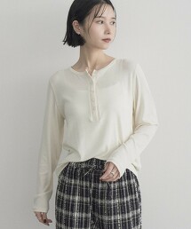 【Feel Soft】羊毛混紡亨利領羅紋上衣 