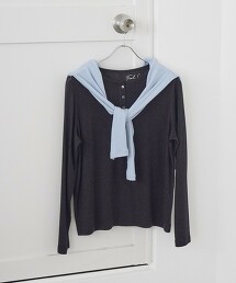 【Feel Soft】羊毛混紡亨利領羅紋上衣 