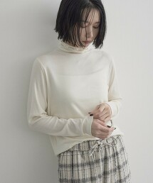 【Feel Soft】羊毛混紡高領羅紋上衣 