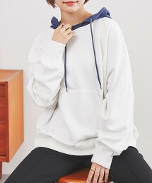 USA美國棉裏毛撞色連帽衫