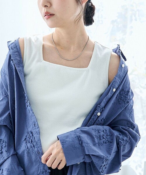 羅紋方領坦克背心