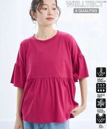 抗UV涼感 WELLTECT USA美國棉蛋糕下擺褶邊上衣