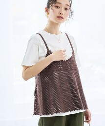 【成套單品】鉤針吊帶背心T恤套組