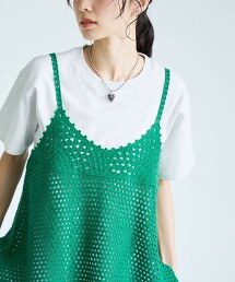 【成套單品】鉤針吊帶背心T恤套組