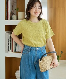 縮褶風合身短袖T恤