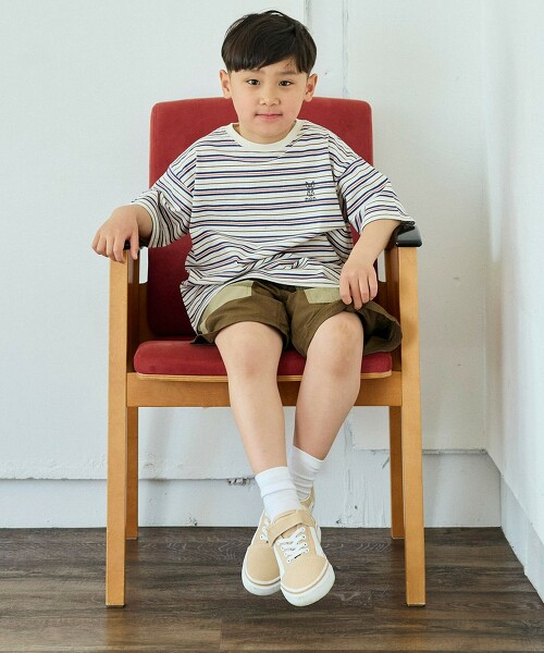 【預購】【DOD】KIDS復古條紋短袖T恤