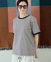 【預購】【DOD】復古滾邊條紋短袖T恤