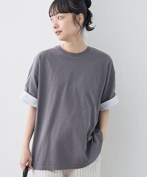 袖口配色LOGO刺繡T恤