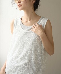 【成套單品】蕾絲層次坦克背心套組
