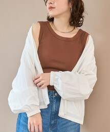 簡約羅紋針織坦克背心