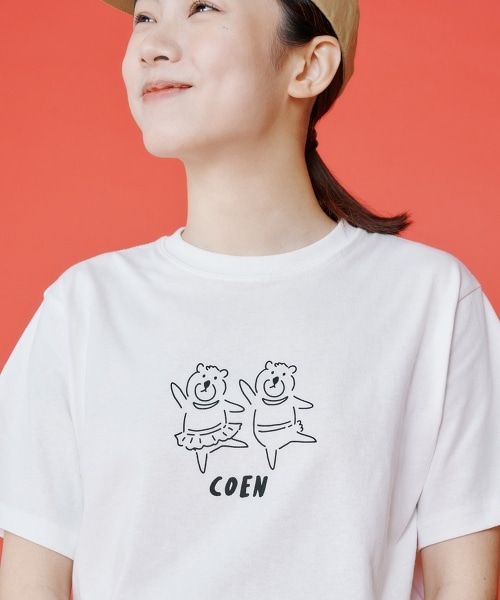 台灣限定 coen bear 插畫短袖T恤 女款