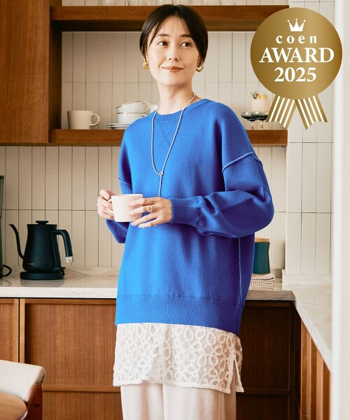 ＜coen AWARD＞仿衛衣2WAY針織衫