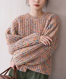 彩色棉粒毛線針織