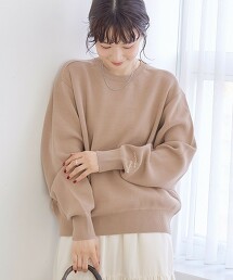 袖刺繡仿衛衣細針腳針織衫