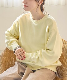 袖刺繡仿衛衣細針腳針織衫