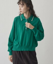 配色設計POLO領針織衫