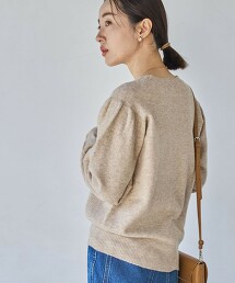 全成型蓬鬆袖針織衫