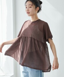 SARACO 拼接皺褶土耳其袖夏日針織