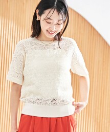 蕾絲夏日針織上衣