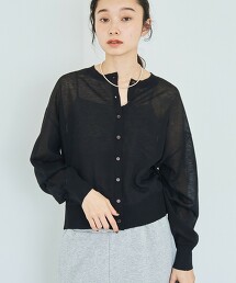 抗UV透膚圓領針織外套