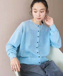 抗UV透膚圓領針織外套