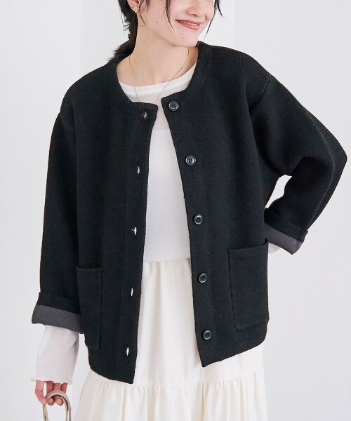 雙面布料仿外套針織衫