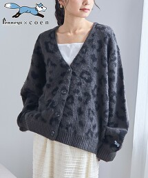 PENNEYS特別訂製 拼色緹花起毛針織外套