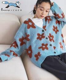 PENNEYS特別訂製 拼色緹花起毛針織外套