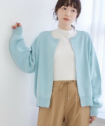 袖刺繡仿衛衣細針腳針織外套