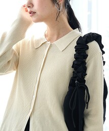 翻領羅紋編開襟衫