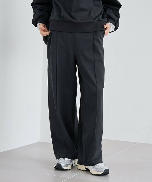 REVERSEWARM 寬版弧形剪裁長褲