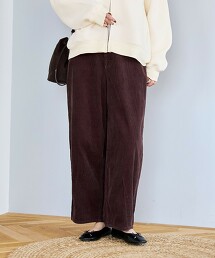 酵素洗燈芯絨寬褲