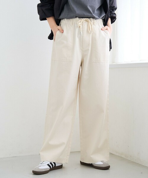 垂墜棉質輕便貝克褲