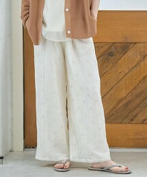 花朵刺繡楊柳輕便褲
