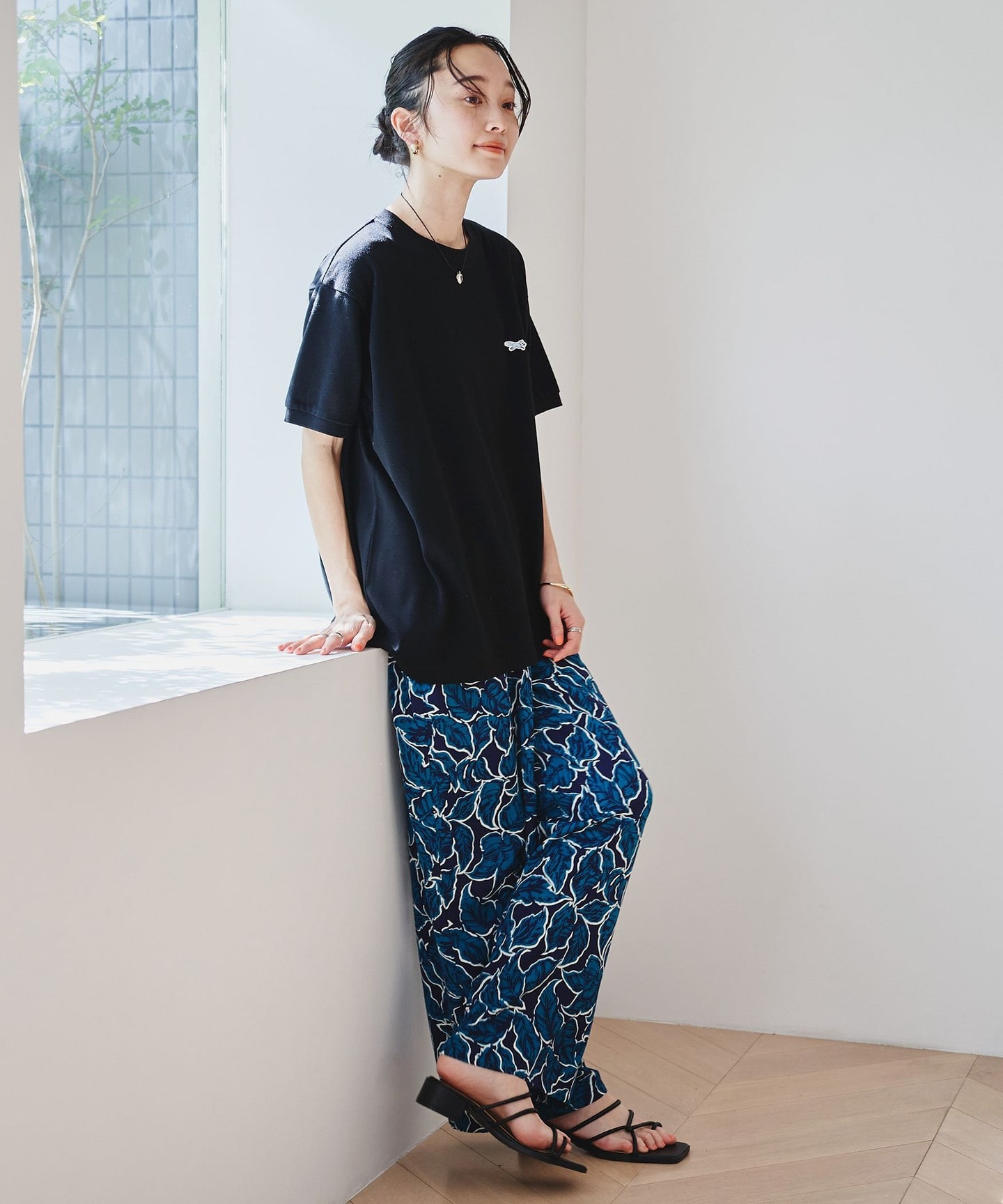 葉子印花輕便寬褲｜coen｜UNITED ARROWS LTD. 官方購物網站