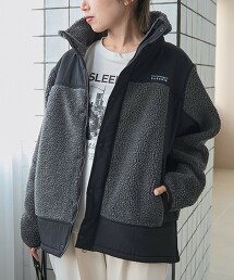 【PARKNIK】拼接毛絨刷毛短外套