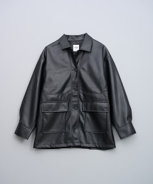 台灣限定 仿皮革襯衫夾克
