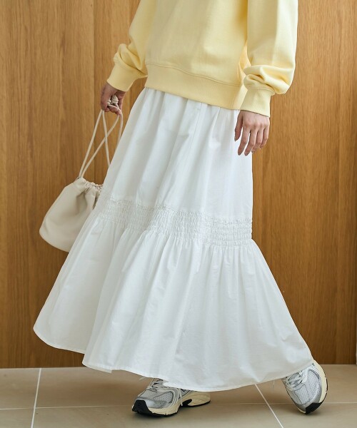 棉高密度織縮褶蛋糕裙