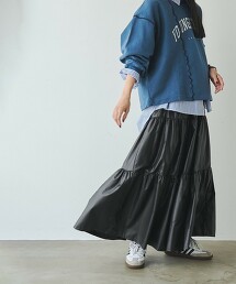 【網路限定】仿皮革蛋糕裙